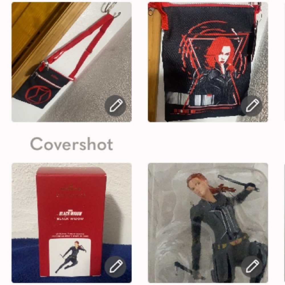 Hallmark🕸️black widow🕷️Ornament/bag Marvel Loungefly 9x7❤️